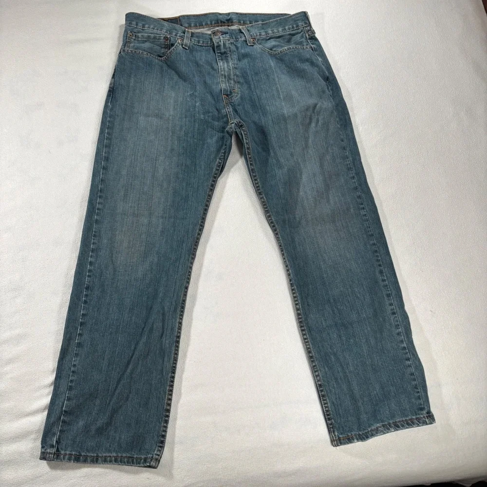 Levi's 559 Relaxed Straight Jeans Men 38x30 Blue Excellent Medium Wash‎ Denim
